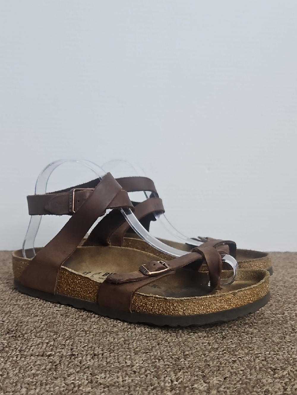 Birkenstock Yara Brown Leather Wrap Sandals SZ 39 / 7 Womens